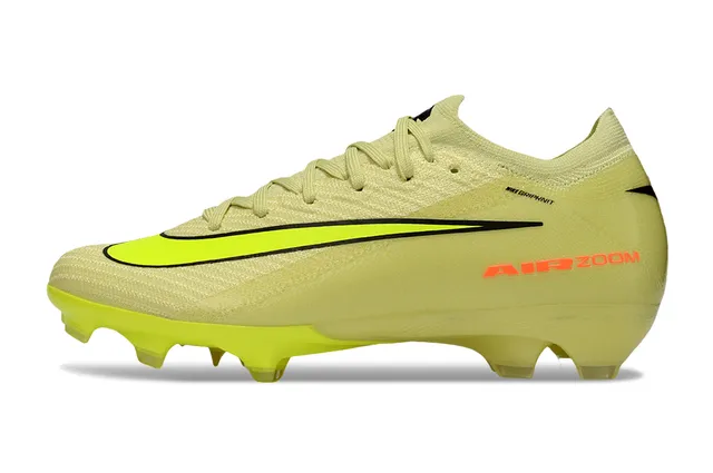Nike Amarillo Naranja Flyknit parte superior corte bajo cuello de calcetín Firm-Ground Zapatos de fútbol 6