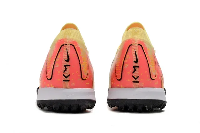 Nike Yellow Orange Knit Upper Gradient Graphic Overlay Turf Soccer Shoes 4
