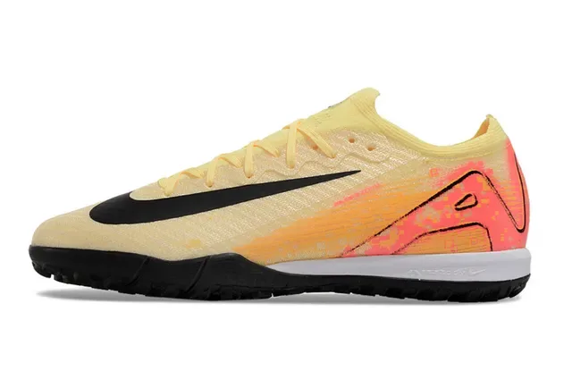 Nike Yellow Orange Knit Upper Gradient Graphic Overlay Turf Soccer Shoes 8