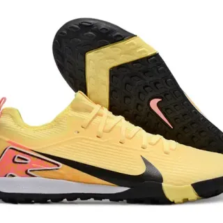 Nike Chaussures de football upper knit jaune rose gradient turf