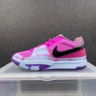 Nike Zoom Hyperfuse गुलाबी बैंगनी लो-टॉप जाली और संश्लेषित ऊपरी बास्केटबॉल जूते
