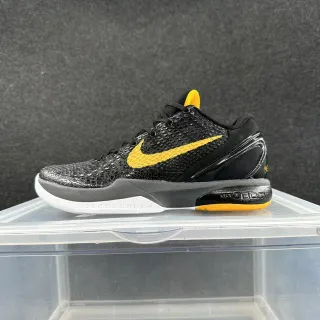 Nike Zoom Kobe VI काला और पीला बास्केटबॉल जूते