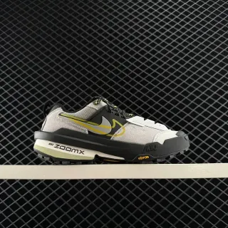 Nike ZoomX رمادي أصفر كعب منصة سميك مواد مختلطة علوي أحذية رياضية أسلوب حياة