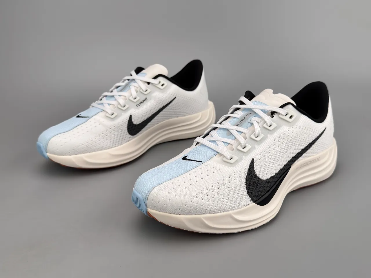 Nike ZoomX White Black Engineered Knit Upper Swoosh Overlay Running Shoes 8