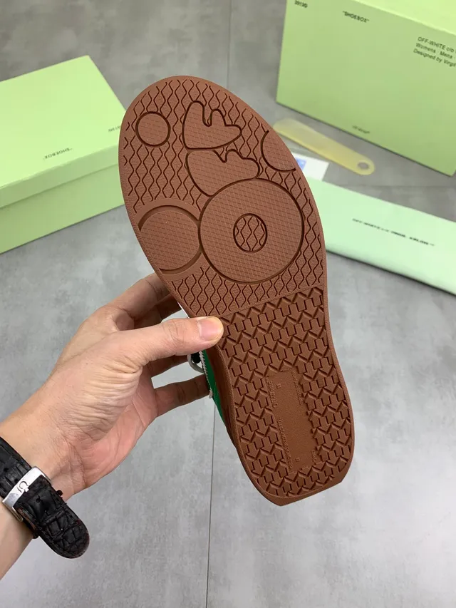 Off-White Arrow Green Suede Lifestyle Sneakers 2