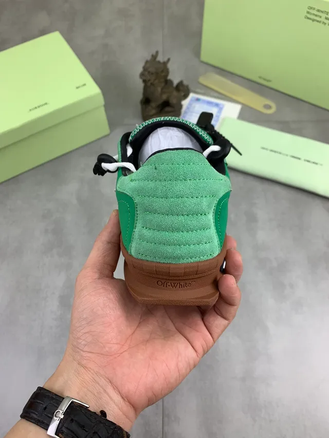 Off-White Arrow Green Suede Lifestyle Sneakers 3