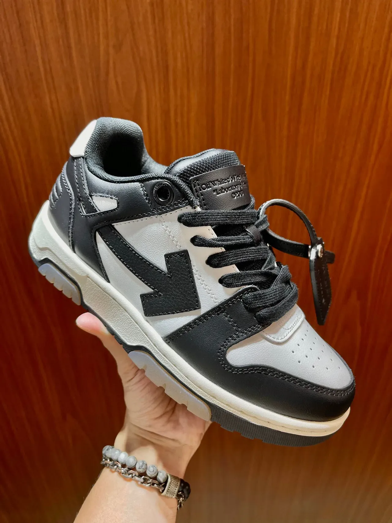 Off-White The Ten Black Industrial Design Diagonal Arrow Logo Lifestyle Sneakers 3