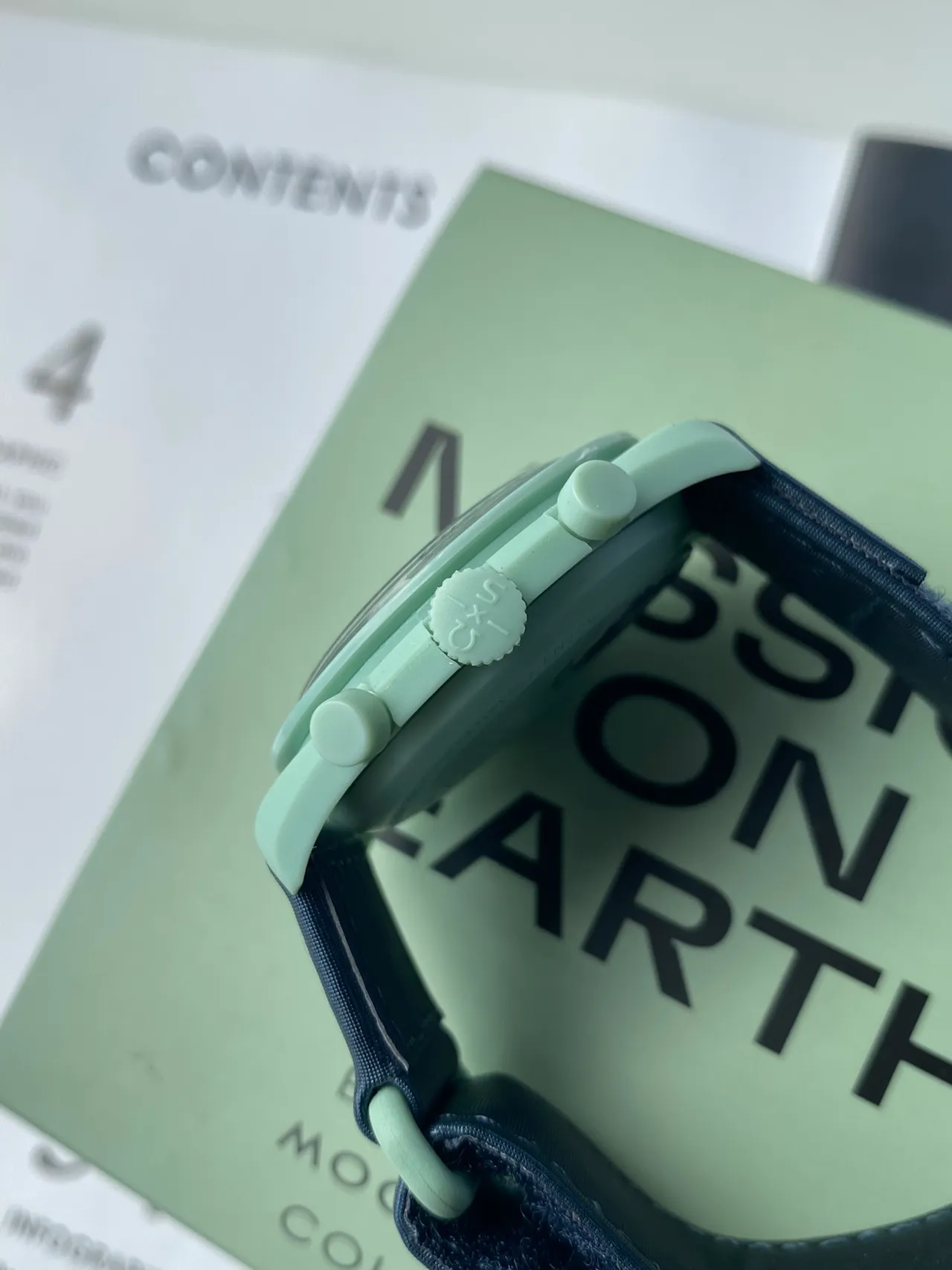 Omega Speedmaster Moonswatch Mint Green Mechanical Watch 2