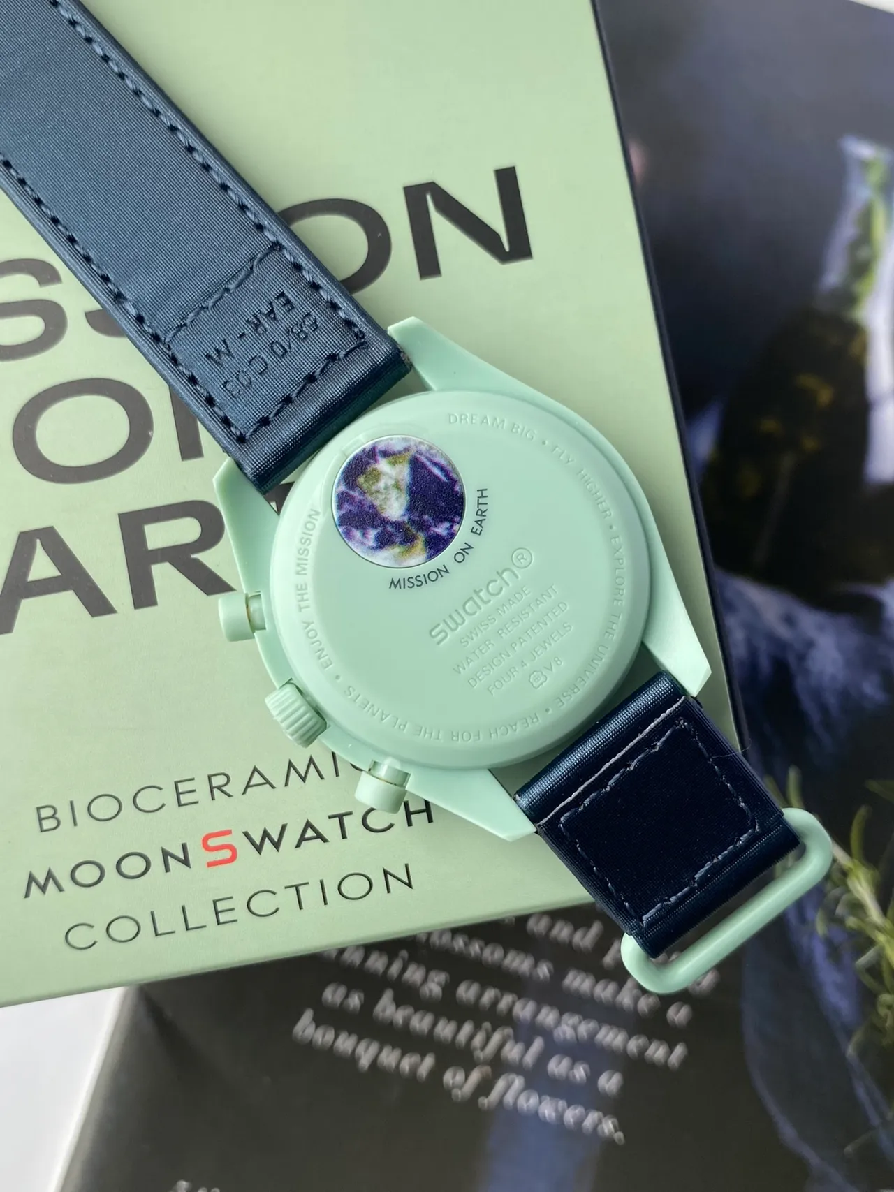 Omega Speedmaster Moonswatch Mint Green Mechanical Watch 4