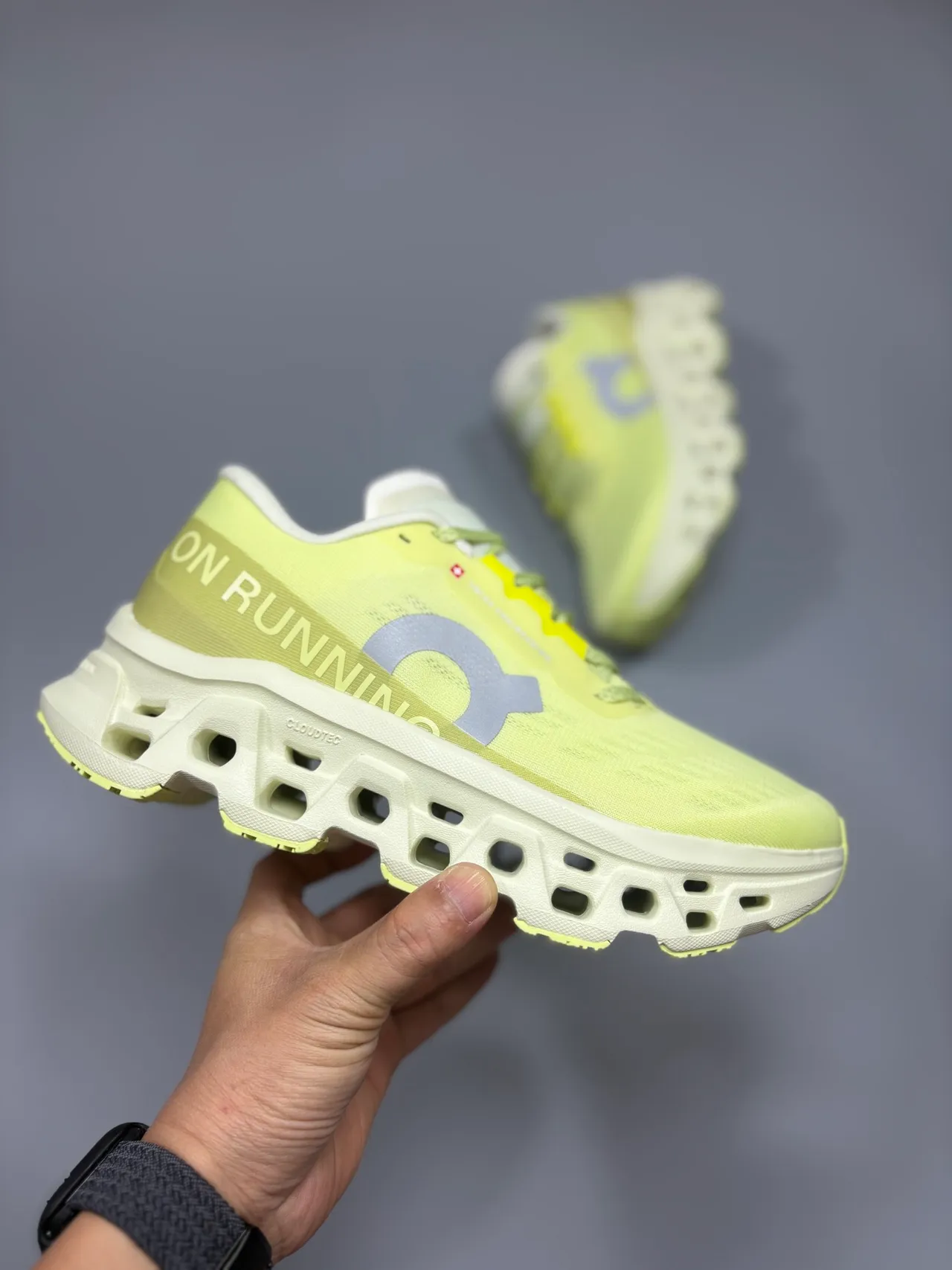 On Cloudmonster Lime Yellow 跑步鞋 6