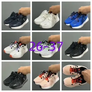 On Navy White Engineered Mesh Upper Integrated Lace Cage Lifestyle Sneakers