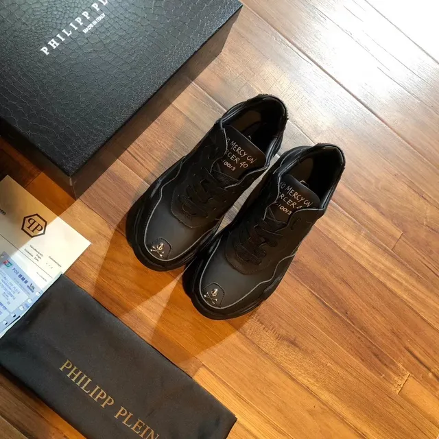 Philipp Plein 黑色 单色 雕塑底 厚底运动鞋 5