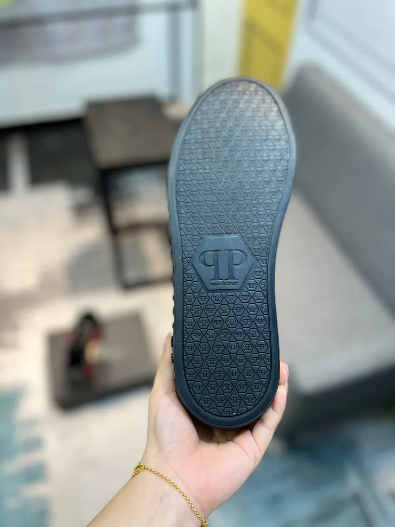 Philipp Plein Preto Vermelho Tênis Lifestyle de Couro com Relevo de Crocodilo de Alta 9