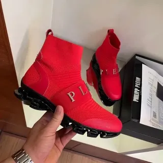 Philipp Plein Speed Runner लाल মোজা ফিট লাইফস্টাইল স্নিকার