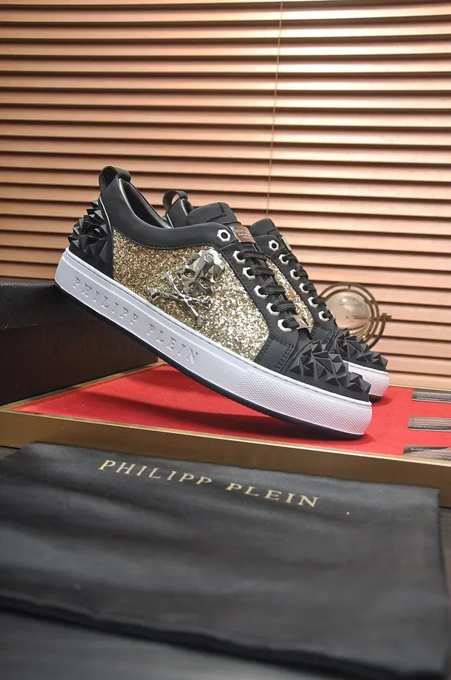 Philipp Plein Tênis Lifestyle com Painel de Lentejuelas e Spikes 4