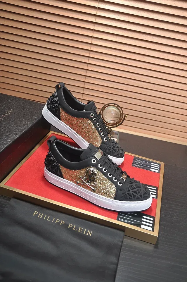 Philipp Plein Tênis Lifestyle com Painel de Lentejuelas e Spikes 6