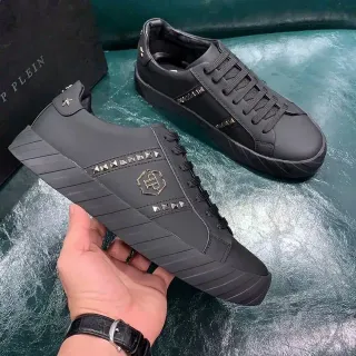 Philipp Plein স্টাডসহ হেক্স লোগো কালো লাইফস্টাইল স্নিকার
