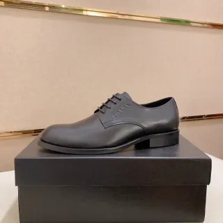 Prada কালো ক্যাপ-টো ক্লোজড-লেস অক্সফোর্ড জুতো