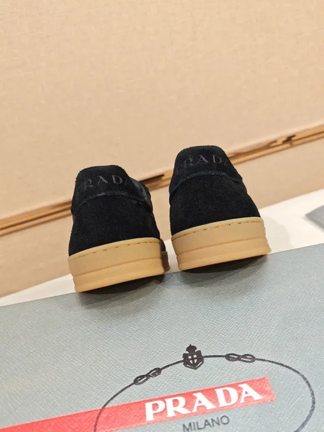 Prada Cloudbust Preto Bege Camurça e Couro Painéis Superiores Material Misto Tênis Lifestyle 3