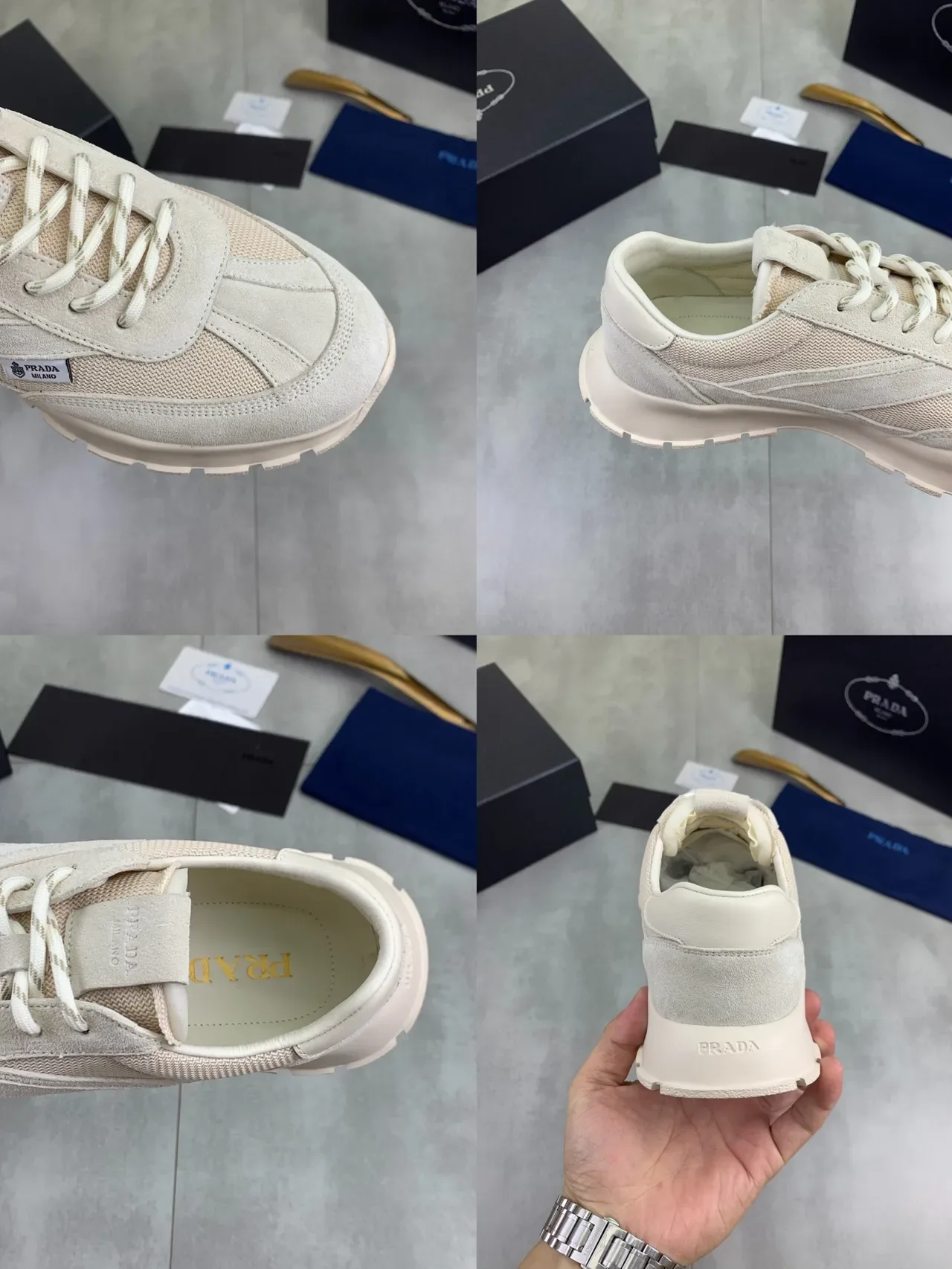 Prada Cloudbust Tonal Beige Lifestyle Sneakers 2