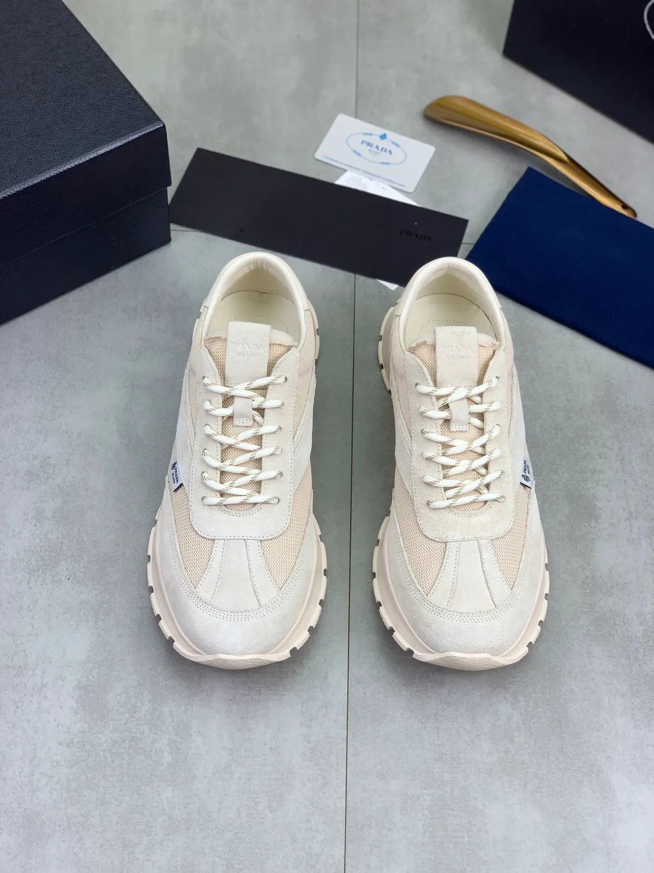 Prada Cloudbust Tonal Beige Lifestyle Sneakers 4