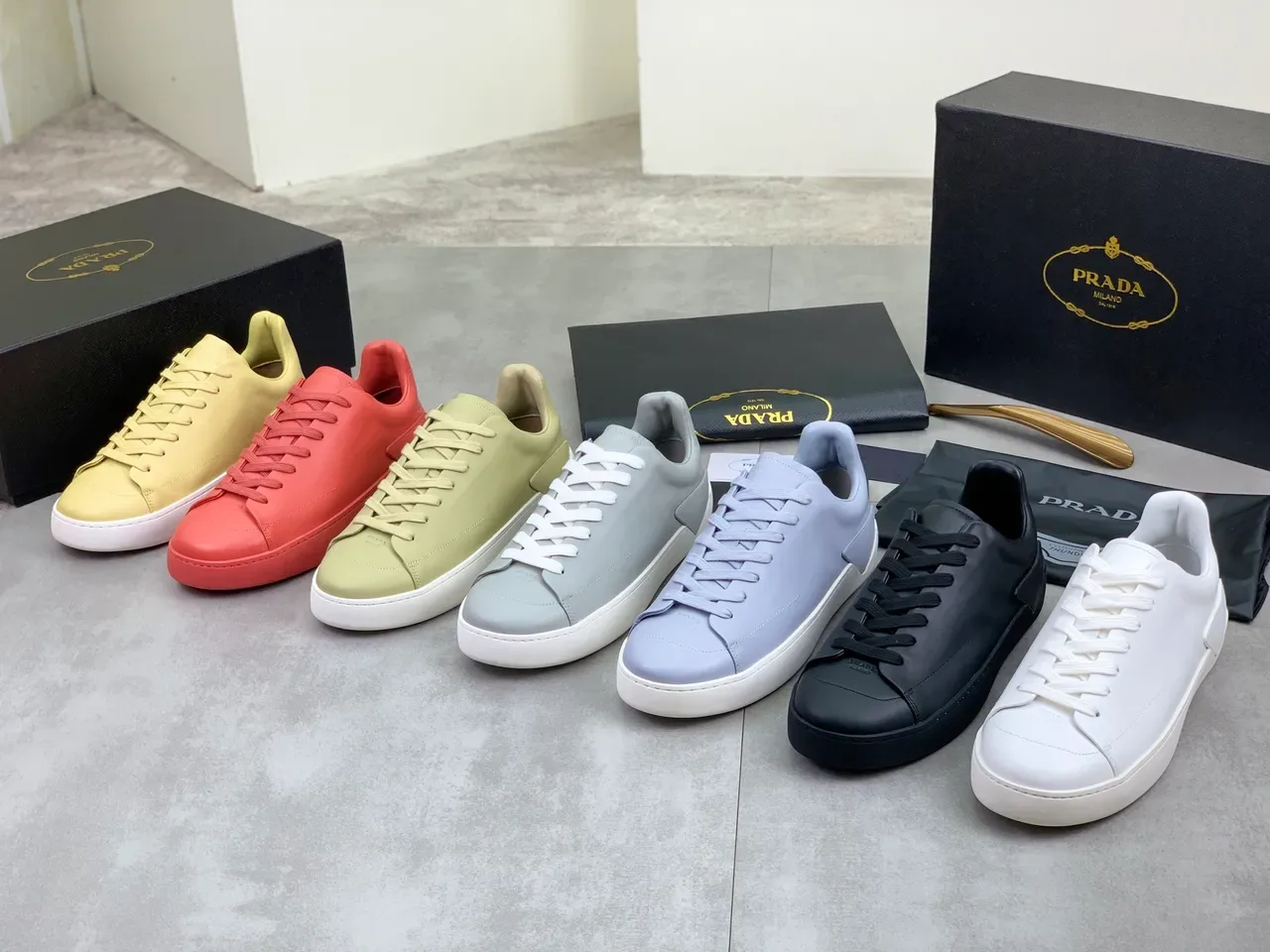 Prada Cloudbust White Leather Lifestyle Sneakers 2
