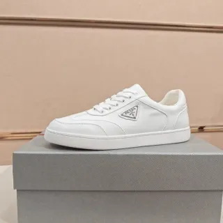 Prada Cloudbust White Leather Low-Top Lifestyle Sneakers — Prada Lifestyle Sneakers photo from the Yupoo catalog