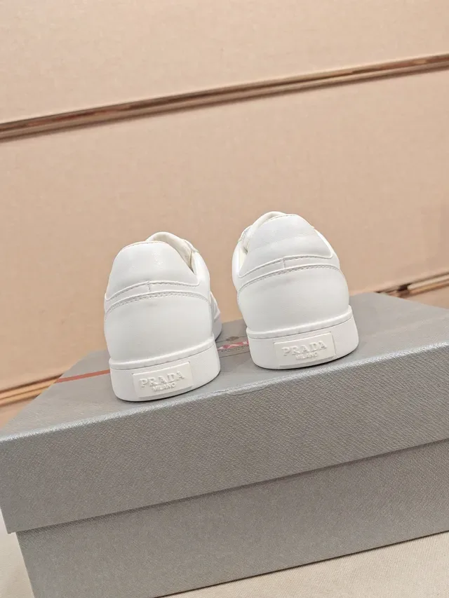Prada Cloudbust White Leather Low-Top Lifestyle Sneakers 3
