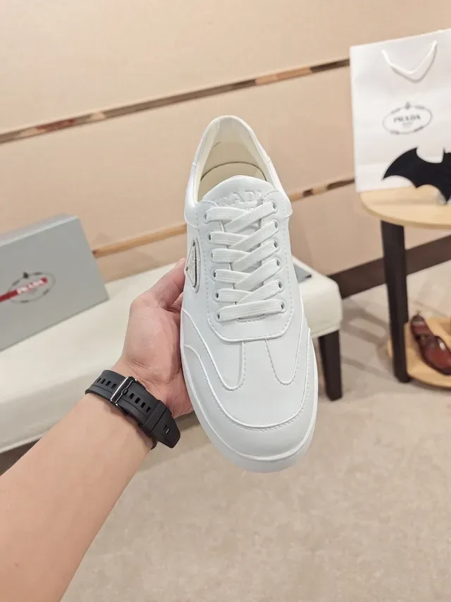 Prada Cloudbust White Leather Low-Top Lifestyle Sneakers 5