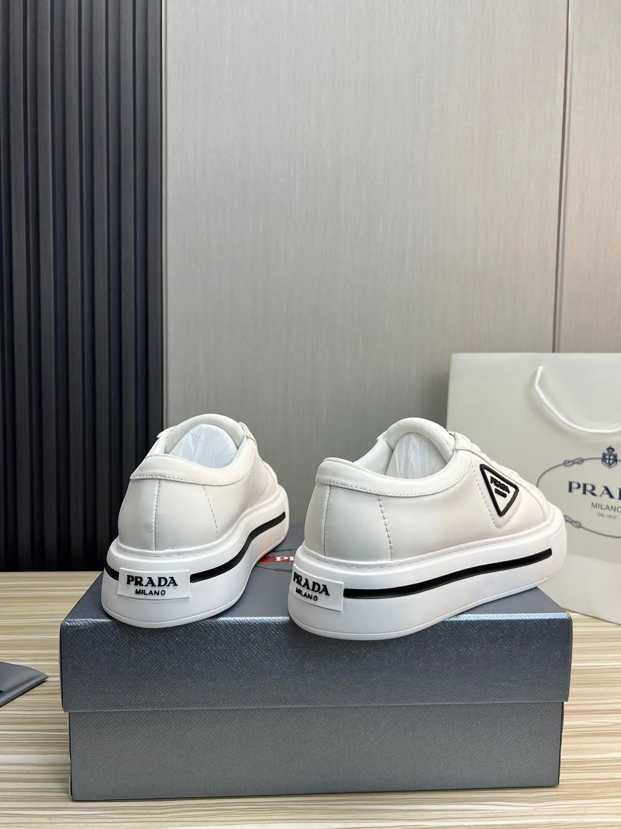 Prada Cloudbust White Platform Lifestyle Sneakers 5