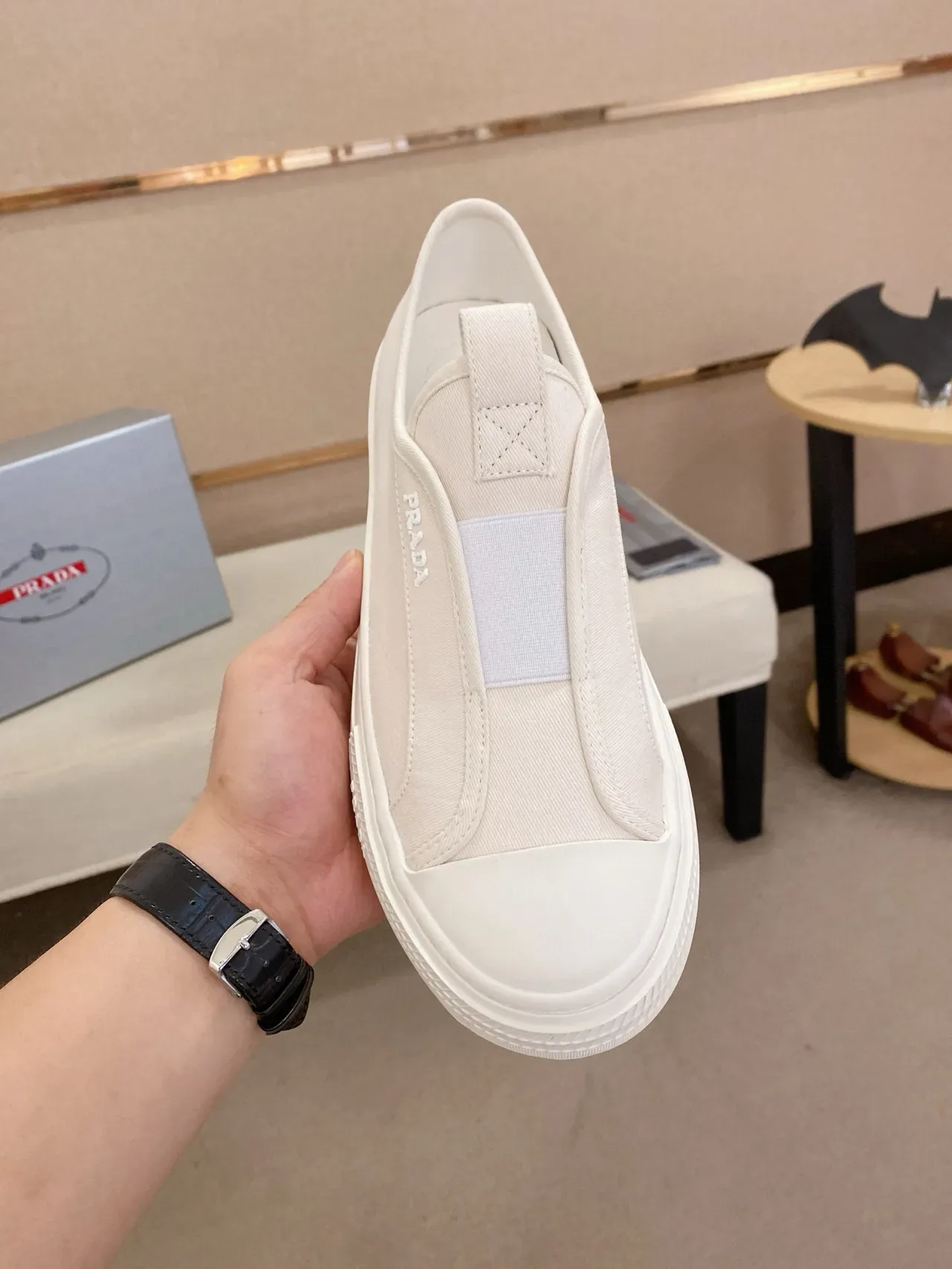 Prada Cloudbust White Slip-On Minimalist Lifestyle Sneakers 3