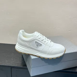 Prada Cloudbust সাদা টেক্সটাইল এবং সুড লাইফস্টাইল স্নিকার