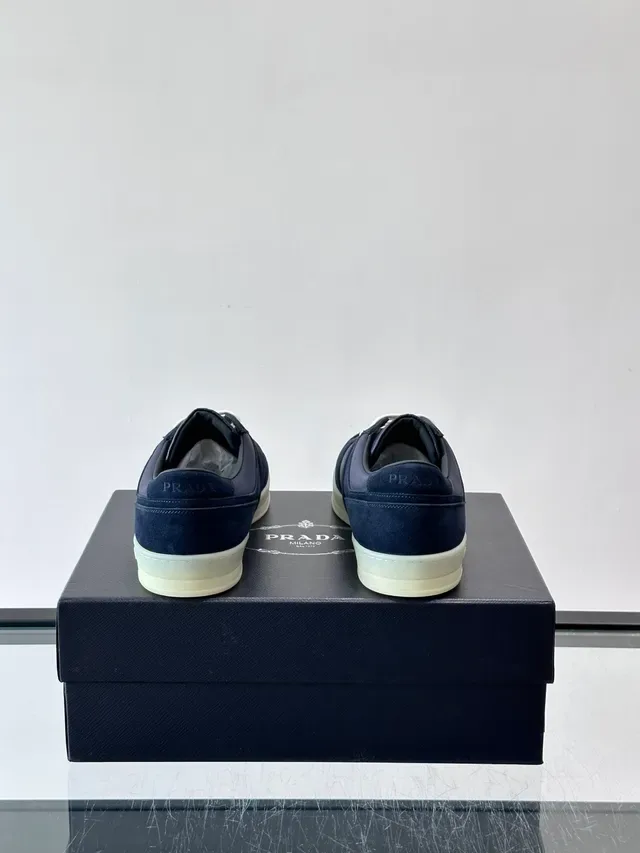 Prada Navy Suede and Nylon Lifestyle Sneakers 3