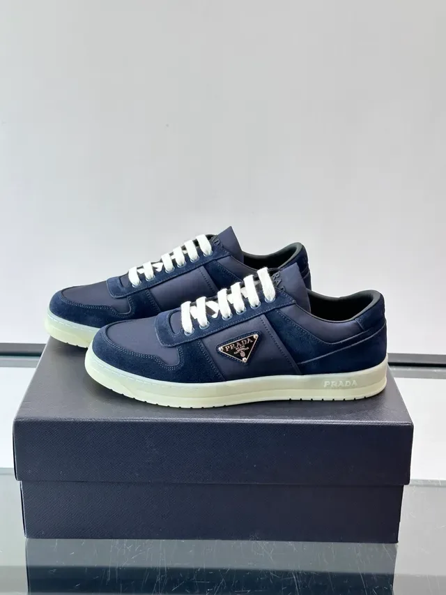 Prada Navy Suede and Nylon Lifestyle Sneakers 5