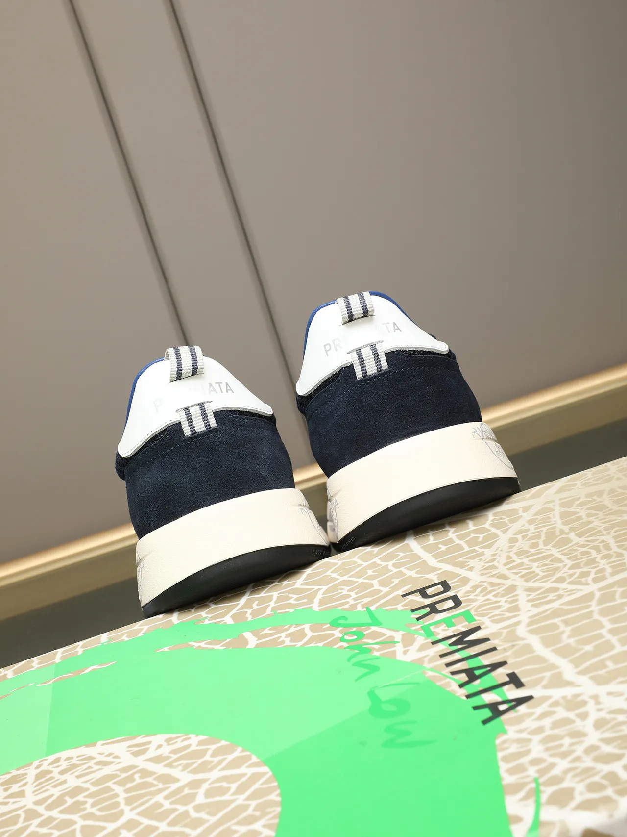 Premiata Navy Mesh-Suede sneakers lifestyle hybrides 3