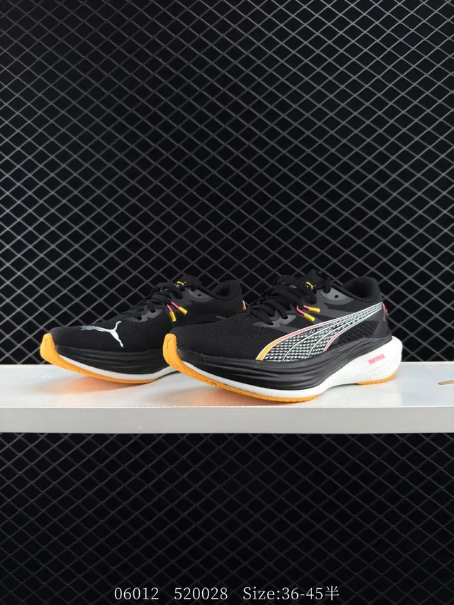 Puma Deviate NITRO 3 কালো সাদা কমলা দৌড়ের জুতো 3