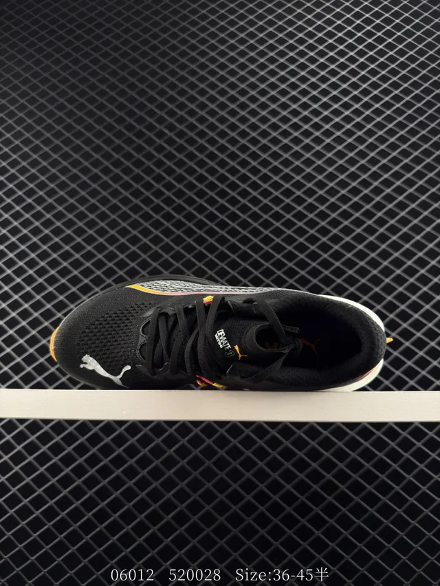 Puma Deviate NITRO 3 কালো সাদা কমলা দৌড়ের জুতো 5