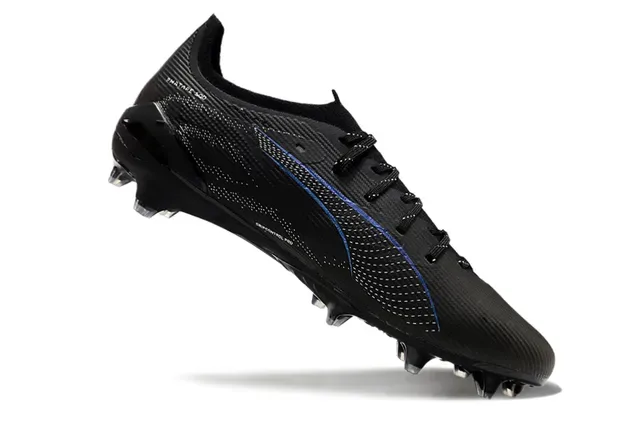 Puma Future Z Negro Azul Low-Cut Upper Sintético Texturizado Agrafe Firme Zapatos de Fútbol 2