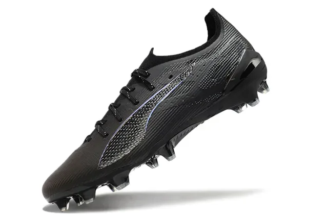 Puma Future Z Negro Azul Low-Cut Upper Sintético Texturizado Agrafe Firme Zapatos de Fútbol 3