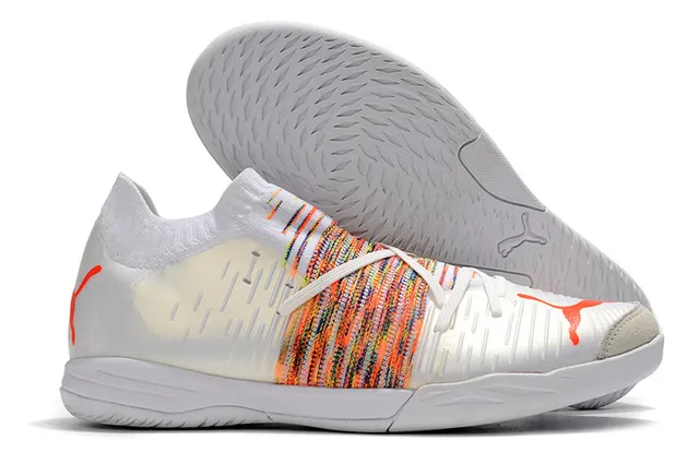 Puma Future Z أسود أزرق كمية جوارب مقاس مضبوط مخطط علوية اصطناعية أحذية كرة قدم داخلية 4