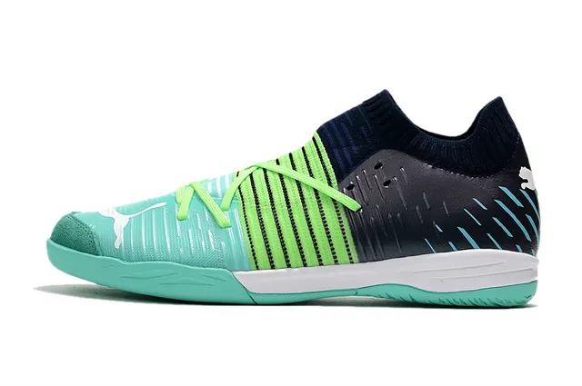Puma Future Z أسود أزرق كمية جوارب مقاس مضبوط مخطط علوية اصطناعية أحذية كرة قدم داخلية 11