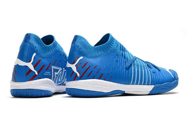 Puma Future Z أسود أزرق كمية جوارب مقاس مضبوط مخطط علوية اصطناعية أحذية كرة قدم داخلية 19