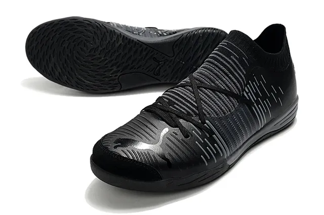 Puma Future Z أسود أزرق كمية جوارب مقاس مضبوط مخطط علوية اصطناعية أحذية كرة قدم داخلية 24