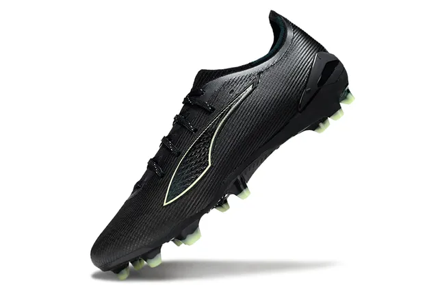 Puma Future Z Black Green Low-Cut Ribbed Synthetic Upper Firm-Ground Soccer Shoes 3