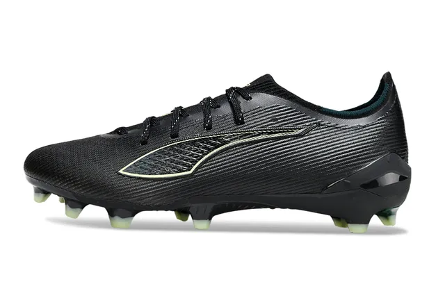 Puma Future Z Black Green Low-Cut Ribbed Synthetic Upper Firm-Ground Soccer Shoes 7
