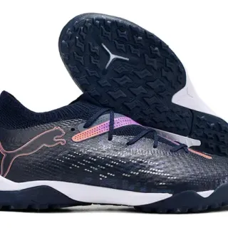 Puma Future Z Navy Pink Knit Upper Low-Cut Collar Sneakers