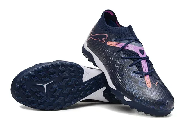 Puma Future Z Navy Pink Knit Upper Low-Cut Collar Sneakers 4