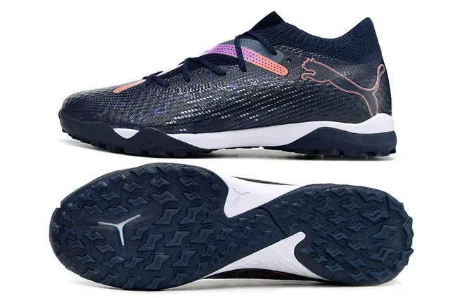 Puma Future Z Navy Pink Knit Upper Low-Cut Collar Sneakers 6