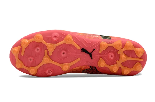 Puma Future Z وردي برتقالي صوف بدون تطريز ربط غير متماثل أرضية صلبة أحذية كرة القدم 6