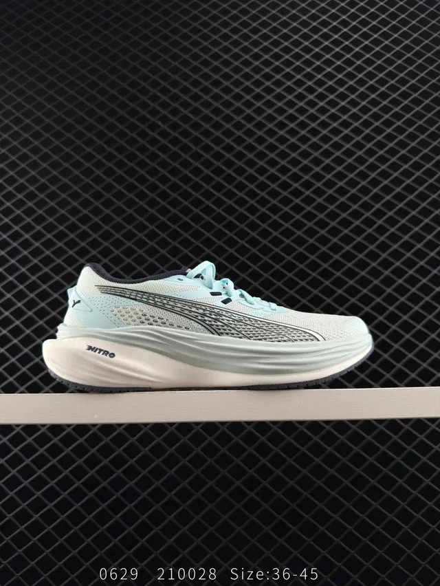 Puma Nitro Blue White হালকা জাল উপর মোটা ফেনা মিডসোল রানিং শু 5